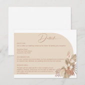 ボホアーチパンパスグラス詳細エンクロージャカード エンクロージャーカード (正面/裏面)