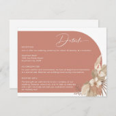 ボホアーチパンパスグラス詳細エンクロージャカード エンクロージャーカード (正面/裏面)