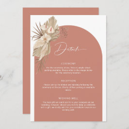 ボホアーチパンパスグラス詳細エンクロージャカード 招待状