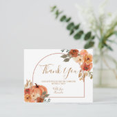 ボホアーチパンプキンテラコタフローラ誕生日 サンキューカード (スタンド正面)