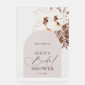 ボホアーチブライダルシャワーウェルカムアクリルサイン アクリルサイン (正面)