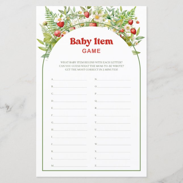 ボホアーチベリースイートストロベリーベビーアイテムゲーム (正面)