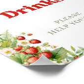 ボホアーチベリースイートワイルドストロベリーピンク飲料 ポスター (角)