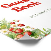 ボホアーチベリースウィートワイルドストロベリーゲストブック ポスター (角)