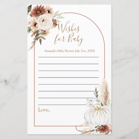 ボホアーチホワイトカボチャの水の色の希望ベビー (正面)