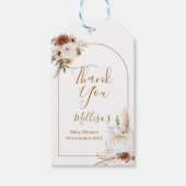 ボホアーチホワイトカボチャフローラサンキューユニラベル ギフトタグ (正面)