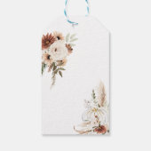 ボホアーチホワイトカボチャフローラサンキューユニラベル ギフトタグ (裏面)