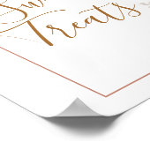 ボホアーチホワイトカボチャフローラスウィートトリートサイン ポスター (角)