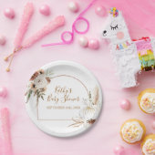 ボホアーチホワイトパンプキンフローラパーティー紙紙 ペーパープレート (パーティー)