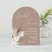 ボホアーチホワイトフローラブライダルシャワー 招待状 (スタンド正面)