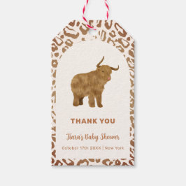 ボホアーチホーリーカウウェスタンベビーシャワー ギフトタグ