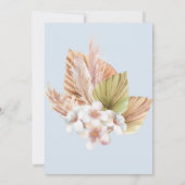 ボホアーチラベモダンンダーフローラベビーシャワー 招待状 (裏面)