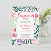 ボホアーチレトロな花マザーズ・デイ・ブランチ 招待状 (スタンド正面)