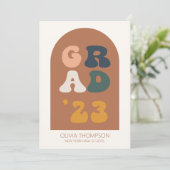 ボホアーチレトロ卒業カスタム 招待状 (スタンド正面)