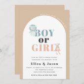 ボホアーチ砂漠の男の子か女の子の性の暴露 招待状 (正面/裏面)