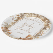 ボホアーチ秋ウッドランドアニマルズベビーシャワー ペーパープレート (アングル)