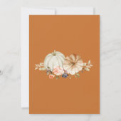 ボホアーチ秋パンプキンベイビーQベイビーシャワー 招待状 (裏面)