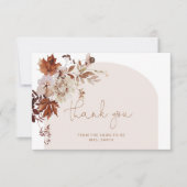 ボホアーチ秋ブライダルシャワーサンキューカード カード (正面)