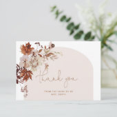 ボホアーチ秋ブライダルシャワーサンキューカード カード (スタンド正面)