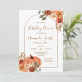 ボホアーチ秋誕生日30thディナーパーティー 招待状 (スタンド正面)