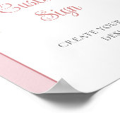 ボホアーチ赤面牡丹パンパスグラスカスタムサイン ポスター (角)