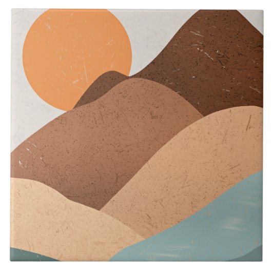 ボホアートサンセット タイル (正面)