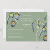 ボホアートディナーパーティーウォーターカラーオリーブブランチ シーズンカード (正面)