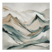 ボホアートミニマル風景山 ポスター (正面)