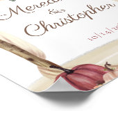 ボホアーバー秋パンプキンズウェルカム結婚ズ ポスター (角)