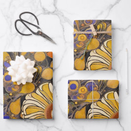 ボホアールヌーボーワイルドフラワーガーデン ラッピングペーパーシート