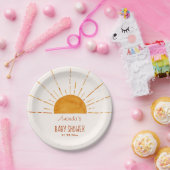 ボホイエローサンシャインベビーシャワー ペーパープレート (パーティー)