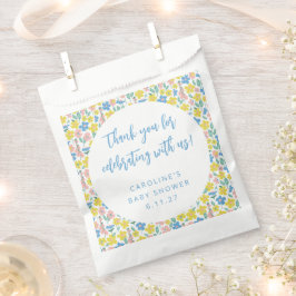 ボホイエローディティフローラカスタムベビーシャワー感謝してい フェイバーバッグ
