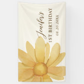 ボホイエローデイジー1st誕生日パーティー 横断幕 (縦)