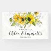 ボホイエローヒマワリ結婚フローラ 横断幕 (横)