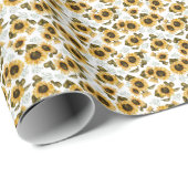 ボホイエローヒマワリ ラッピングペーパー (ロールコーナー)