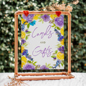 ボホイエローラベンダーフローラブライダルシャワー標識 ポスター