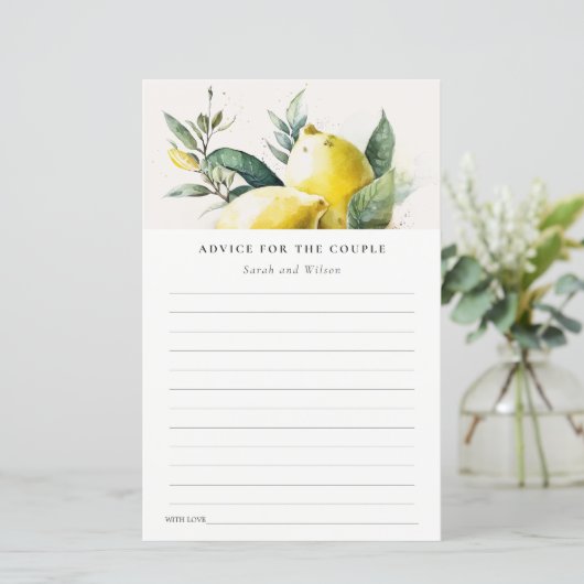 ボホイエローレモンガーデンアドバイスカップル・シャワー (スタンド正面)
