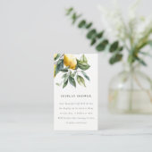 ボホイエローレモンガーデンディスプレイベビーシャワー エンクロージャーカード (スタンド正面)