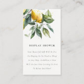 ボホイエローレモンガーデンディスプレイベビーシャワー エンクロージャーカード (正面)