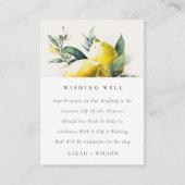 ボホイエローレモン庭園の結婚式ウィングウェル エンクロージャーカード (正面)