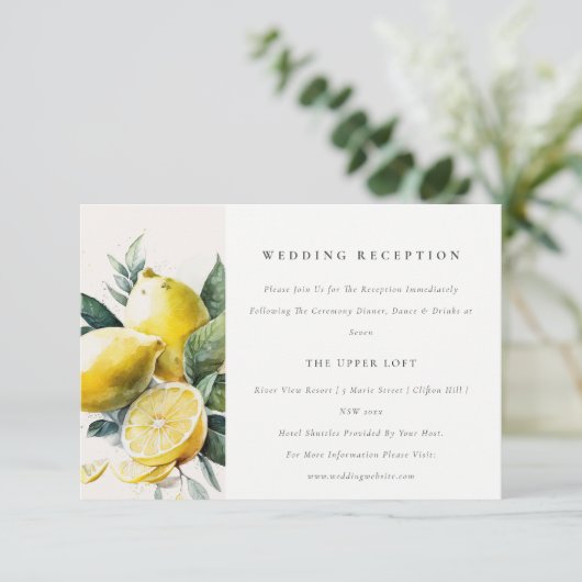 ボホイエローレモン庭園の結婚式披露宴 エンクロージャーカード (スタンド正面)