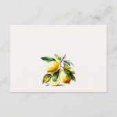 ボホイエローレモン庭園の結婚式披露宴 エンクロージャーカード (裏面)