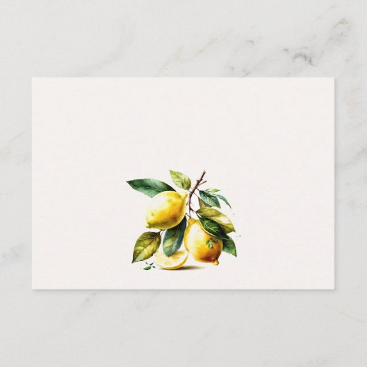 ボホイエローレモン庭園の結婚式披露宴 エンクロージャーカード (裏面)