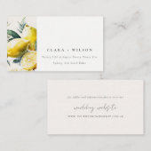ボホイエロー素朴レモン庭園の結婚式サイト エンクロージャーカード (正面/裏面)