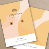 ボホイエロー&ピンク抽象芸術イヤリングディスプレイ