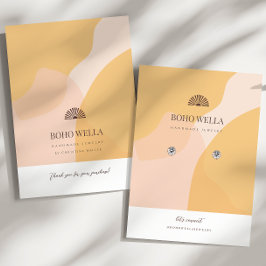 ボホイエロー&ピンク抽象芸術イヤリングディスプレイ