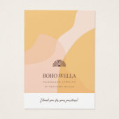 ボホイエロー&ピンク抽象芸術イヤリングディスプレイ (裏面)