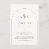 ボホイニシャルテラコッタアーチ&フォト結婚ズ サンキューカード (裏面)