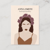 ボホインクルーシブユニークルウーマンスタッドイヤリングディスプレイ 名刺 (正面)