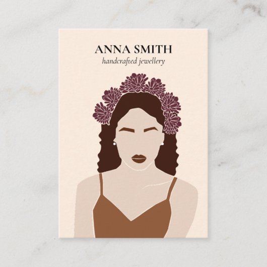 ボホインクルーシブユニークルウーマンスタッドイヤリングディスプレイ 名刺 (正面)